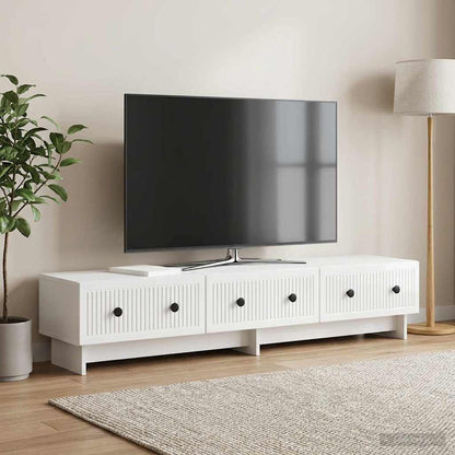 vidaXL TV Cabinet High Gloss White 147 x 34.5 x 30 cm Engineered Wood