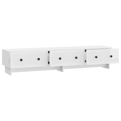 vidaXL TV Cabinet High Gloss White 147 x 34.5 x 30 cm Engineered Wood