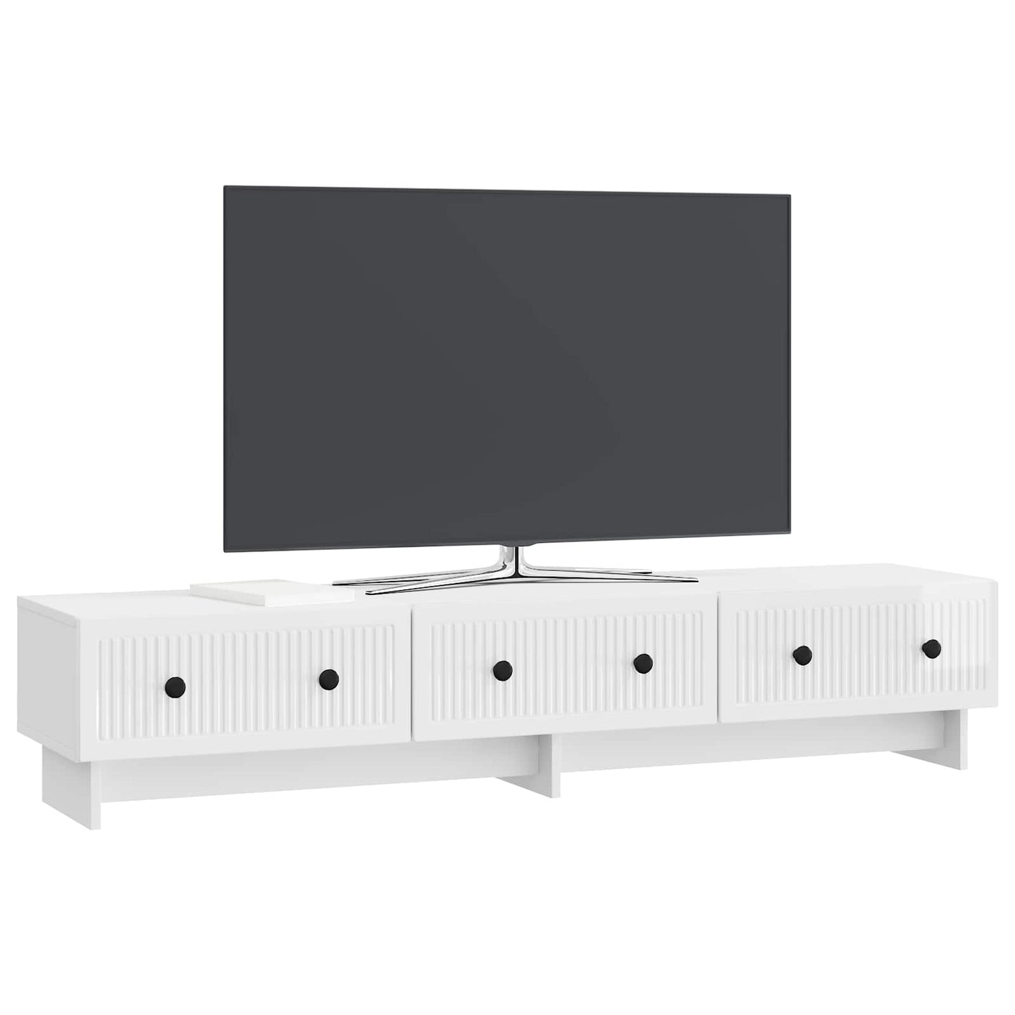 vidaXL TV Cabinet High Gloss White 147 x 34.5 x 30 cm Engineered Wood