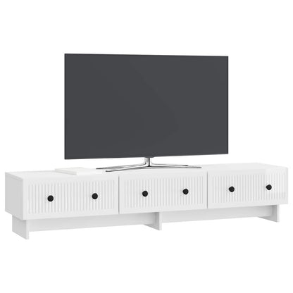 vidaXL TV Cabinet High Gloss White 147 x 34.5 x 30 cm Engineered Wood