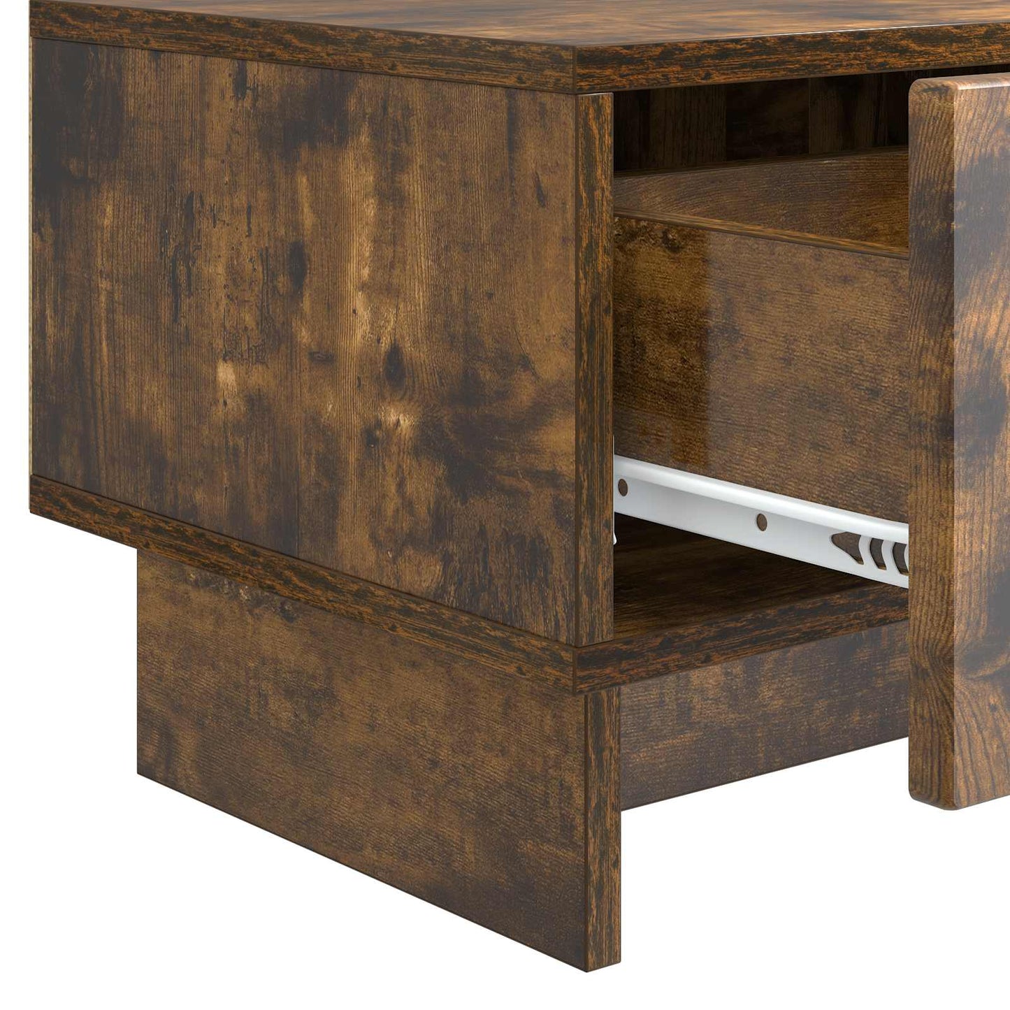 vidaXL TV Cabinet 147 x 34.5 x 30 cm Smoked Oak Engineered Wood