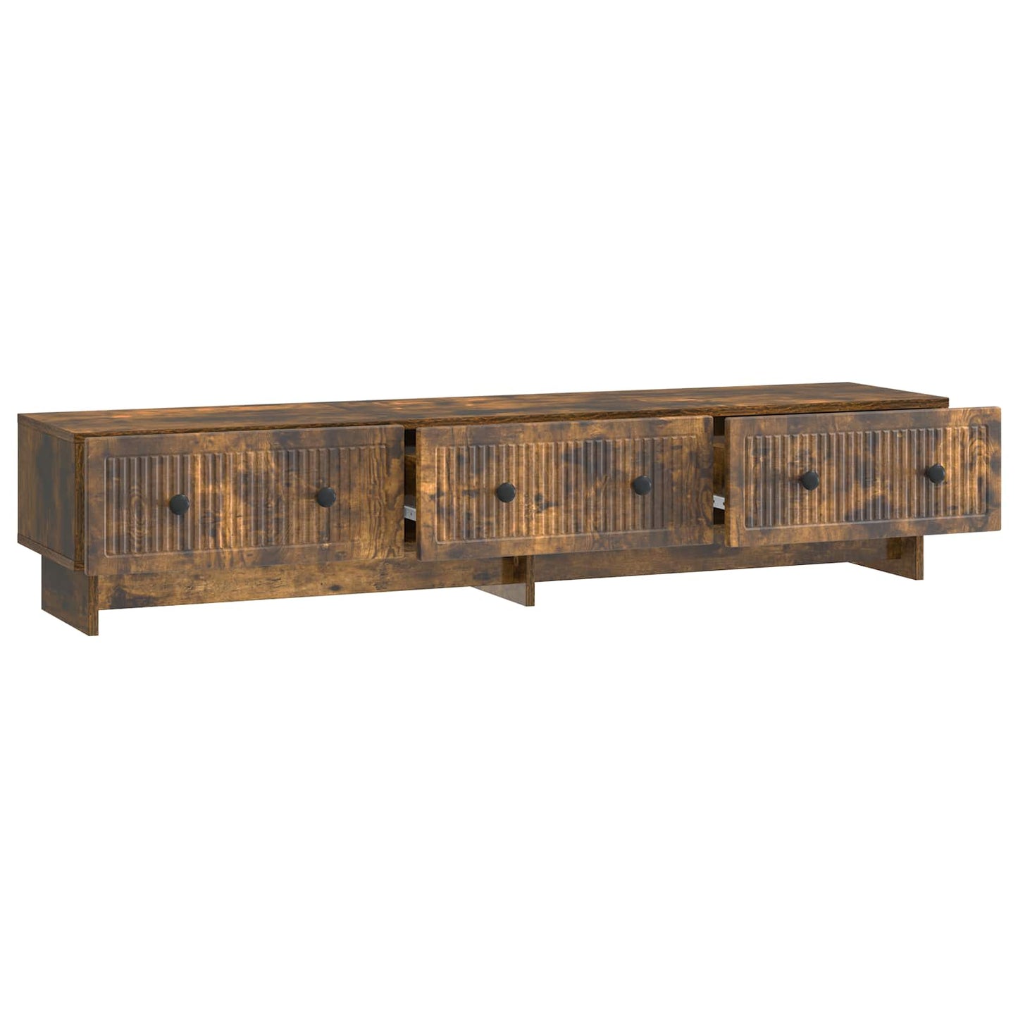 vidaXL TV Cabinet 147 x 34.5 x 30 cm Smoked Oak Engineered Wood