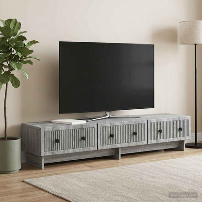 vidaXL TV Cabinet 147 x 34.5 x 30 cm Grey Sonoma Engineered Wood