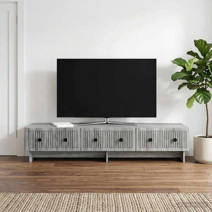 vidaXL TV Cabinet 147 x 34.5 x 30 cm Grey Sonoma Engineered Wood