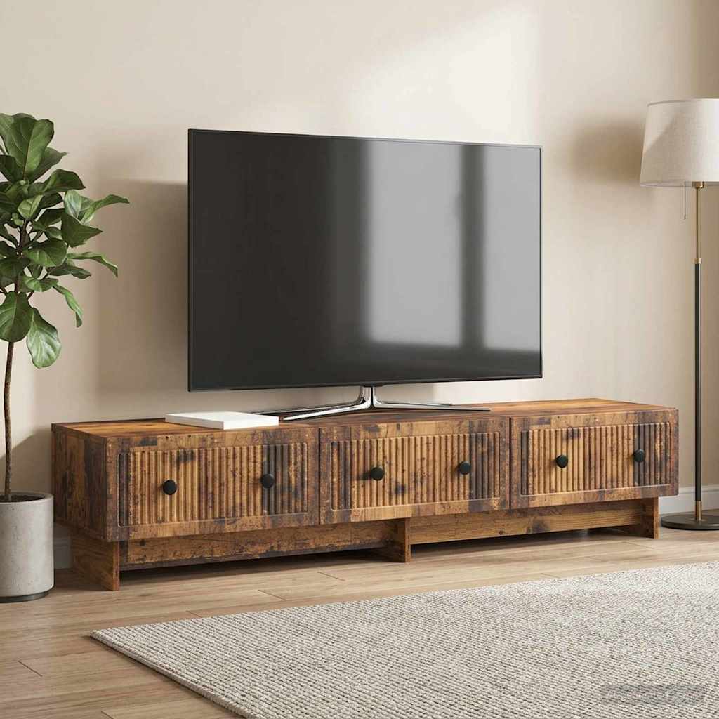 vidaXL TV Cabinet Old Wood 147 x 34.5 x 30 cm Engineered Wood
