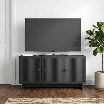 vidaXL TV Cabinet Black 99 x 34.5 x 50 cm Engineered Wood