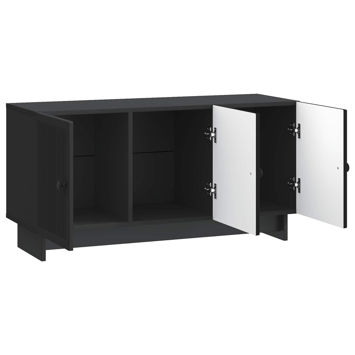 vidaXL TV Cabinet Black 99 x 34.5 x 50 cm Engineered Wood