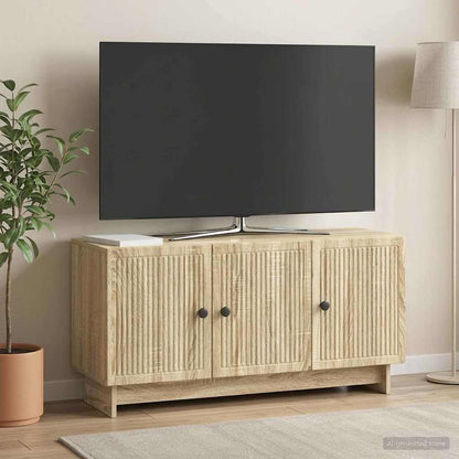 vidaXL TV Cabinet Sonoma Oak 99 x 34.5 x 50 cm Engineered Wood