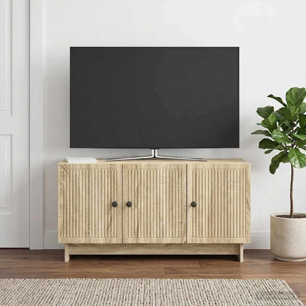 vidaXL TV Cabinet Sonoma Oak 99 x 34.5 x 50 cm Engineered Wood