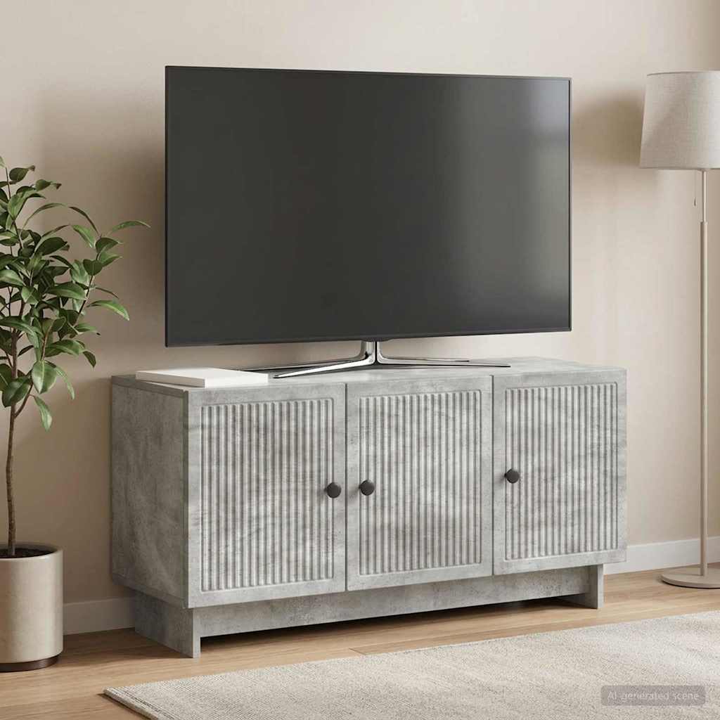 vidaXL TV Cabinet Concrete Grey 99 x 34.5 x 50 cm Engineered Wood