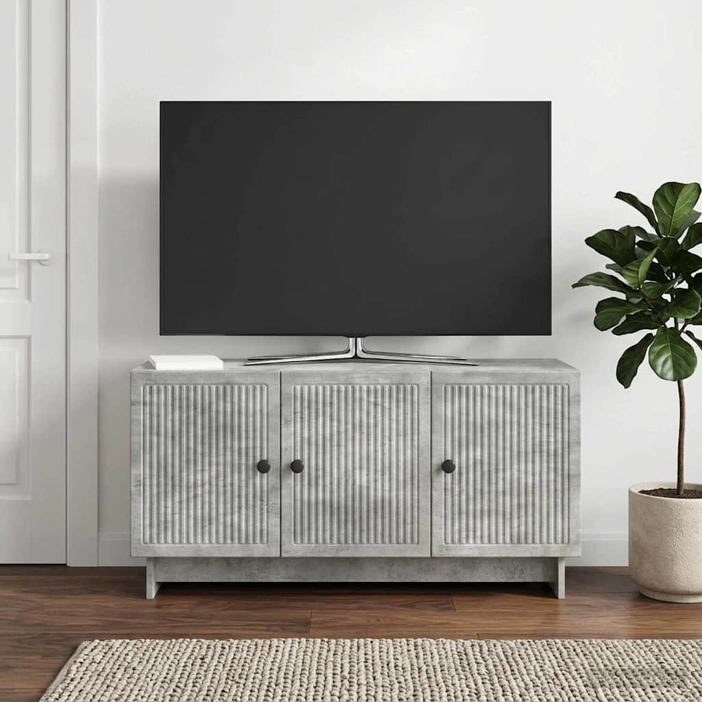 vidaXL TV Cabinet Concrete Grey 99 x 34.5 x 50 cm Engineered Wood
