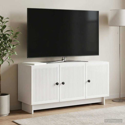 vidaXL TV Cabinet High Gloss White 99 x 34.5 x 50 cm Engineered Wood