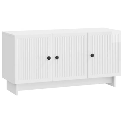 vidaXL TV Cabinet 99 x 34.5 x 50 cm High Gloss White Engineered Wood