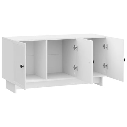 vidaXL TV Cabinet High Gloss White 99 x 34.5 x 50 cm Engineered Wood