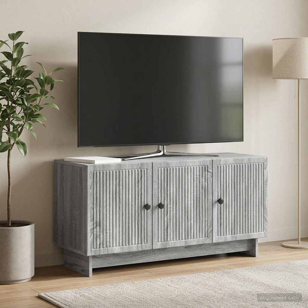 vidaXL TV Cabinet Grey Sonoma 99 x 34.5 x 50 cm Engineered Wood