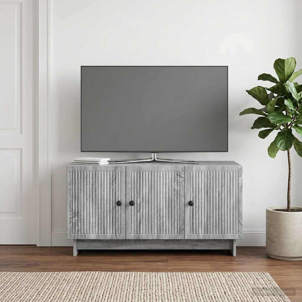 vidaXL TV Cabinet Grey Sonoma 99 x 34.5 x 50 cm Engineered Wood