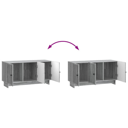 vidaXL TV Cabinet Grey Sonoma 99 x 34.5 x 50 cm Engineered Wood