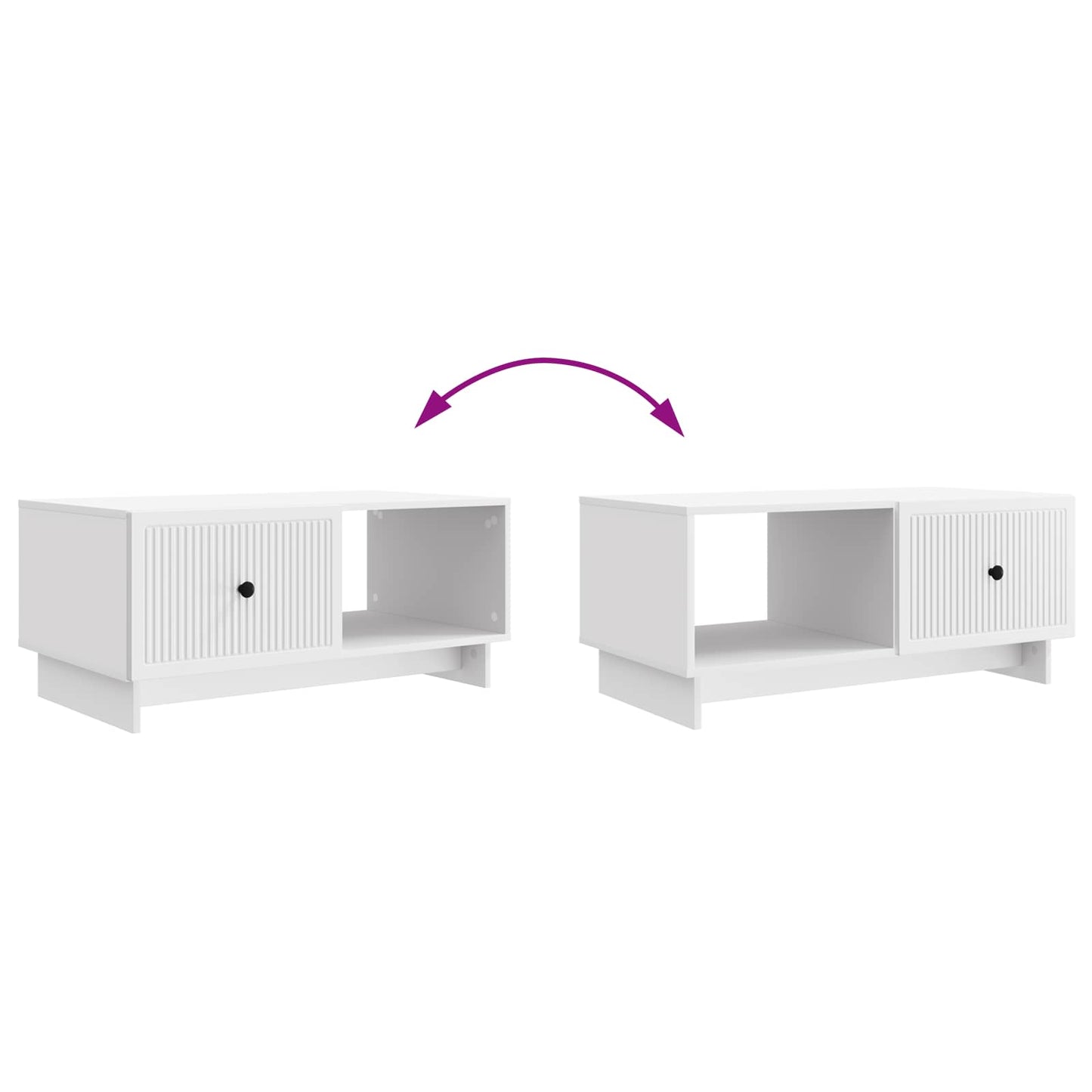 vidaXL Coffee Table White 90 x 50 x 40 cm Engineered Wood