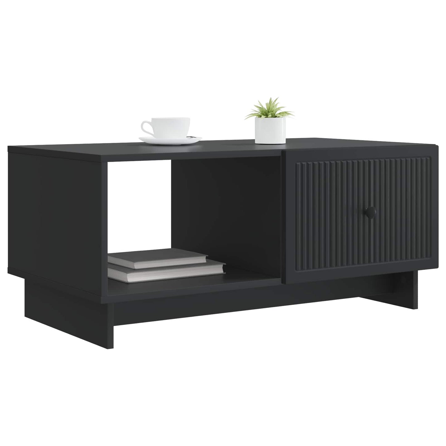 vidaXL Coffee Table Black 90 x 50 x 40 cm Engineered Wood