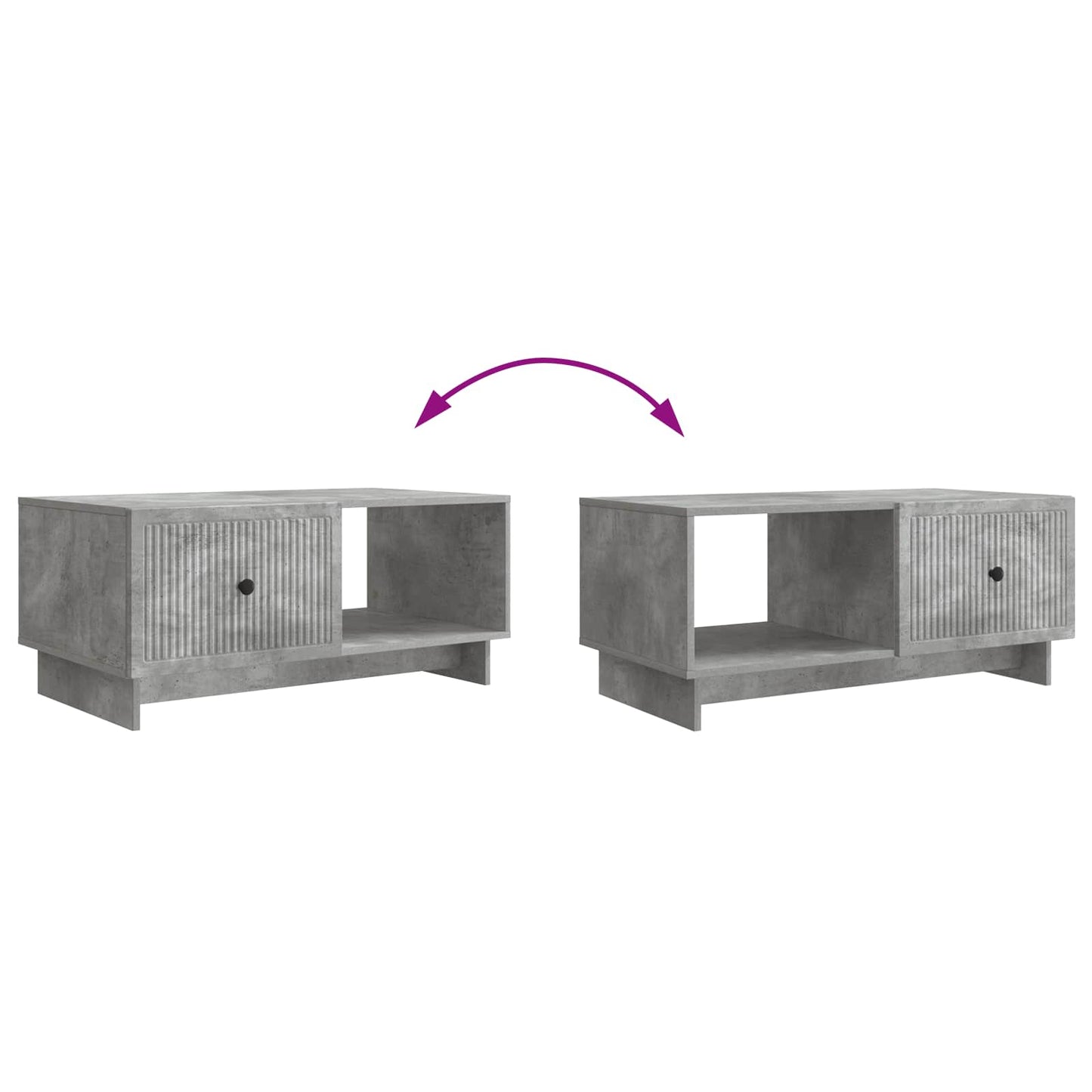 vidaXL Coffee Table Concrete Grey 90 x 50 x 40 cm Engineered Wood