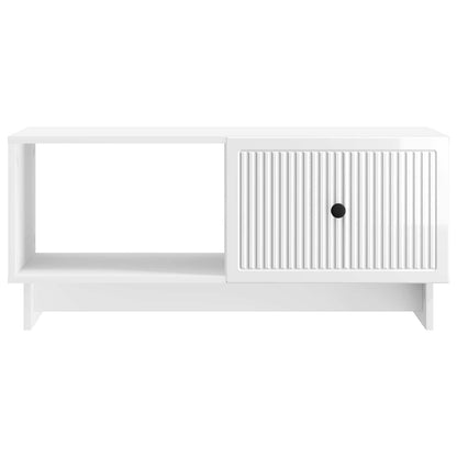 vidaXL Coffee Table High Gloss White 90 x 50 x 40 cm Engineered Wood