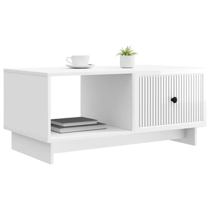 vidaXL Coffee Table High Gloss White 90 x 50 x 40 cm Engineered Wood