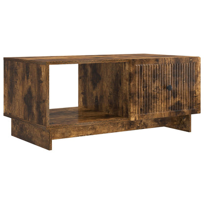 vidaXL Coffee Table Smoked Oak 90 x 50 x 40 cm Engineered Wood