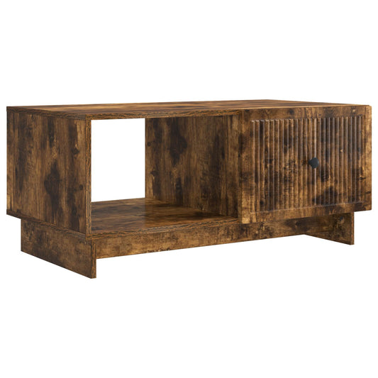 vidaXL Coffee Table Smoked Oak 90 x 50 x 40 cm Engineered Wood