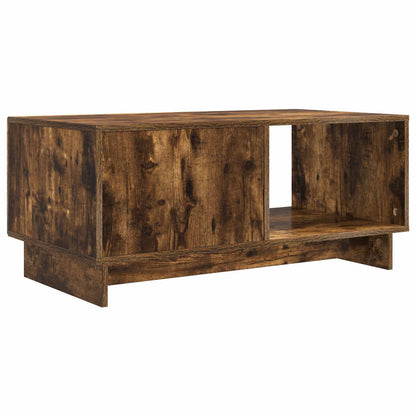 vidaXL Coffee Table Smoked Oak 90 x 50 x 40 cm Engineered Wood
