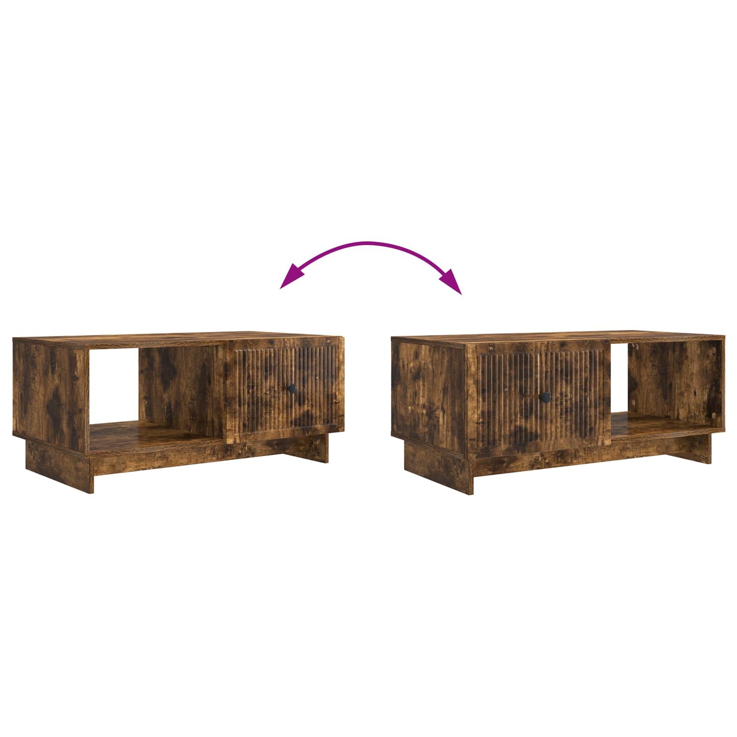 vidaXL Coffee Table Smoked Oak 90 x 50 x 40 cm Engineered Wood