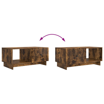vidaXL Coffee Table Smoked Oak 90 x 50 x 40 cm Engineered Wood