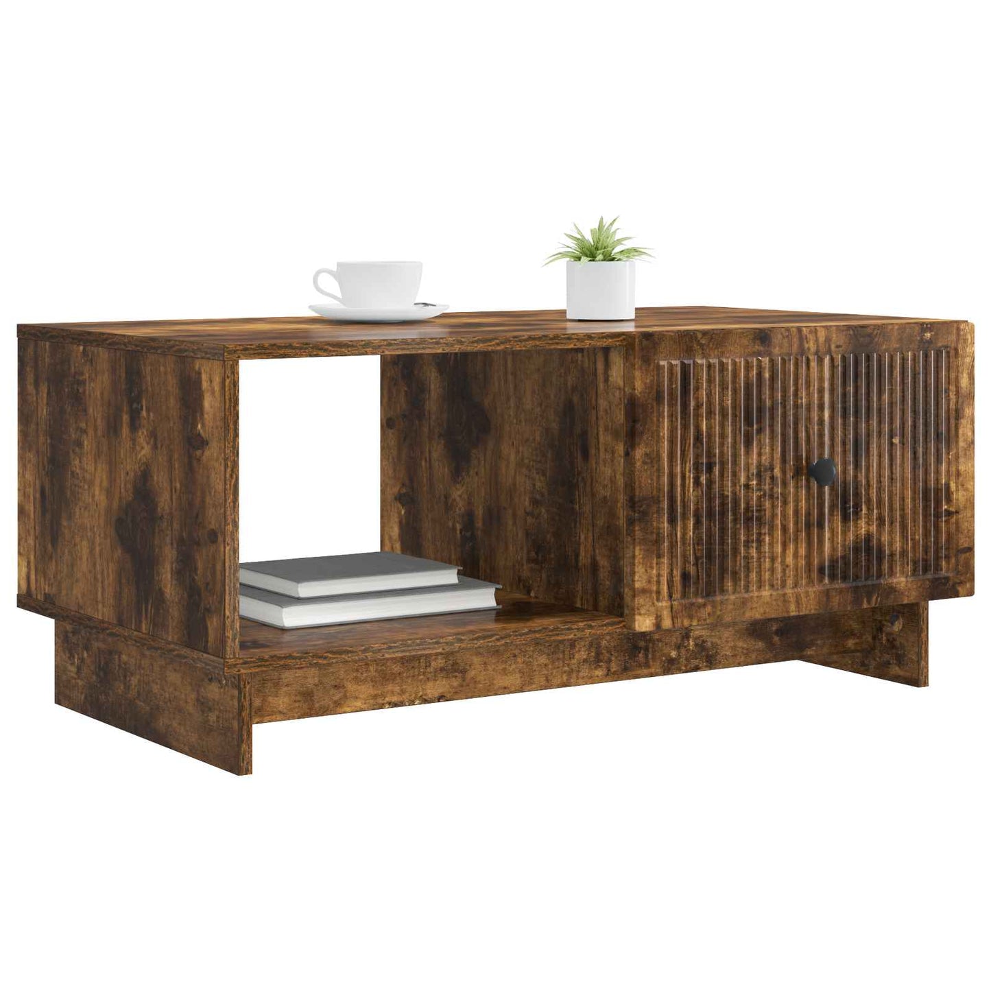 vidaXL Coffee Table Smoked Oak 90 x 50 x 40 cm Engineered Wood
