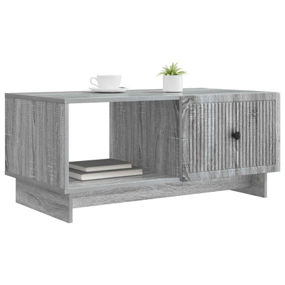 vidaXL Coffee Table Grey Sonoma 90 x 50 x 40 cm Engineered Wood