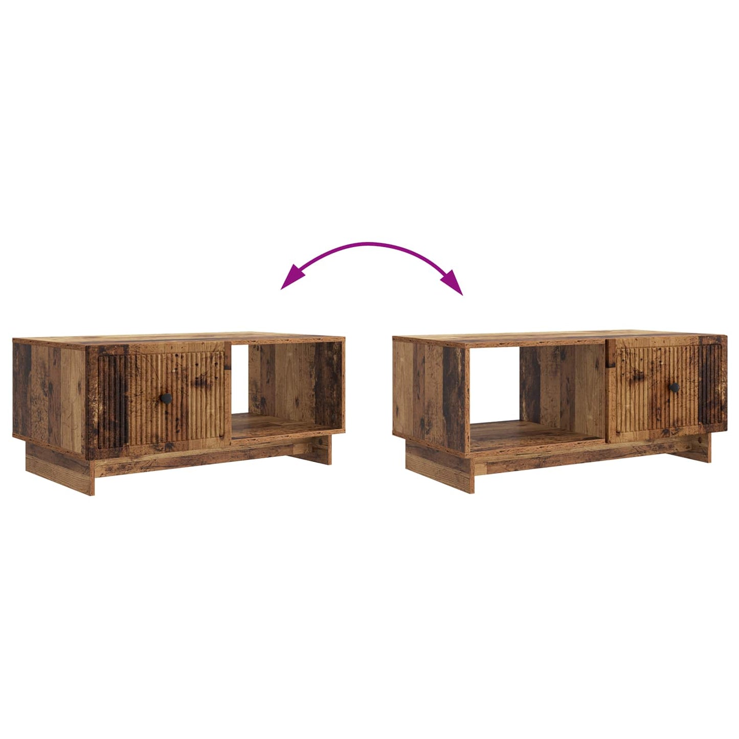 vidaXL Coffee Table Old Wood 90 x 50 x 40 cm Engineered Wood