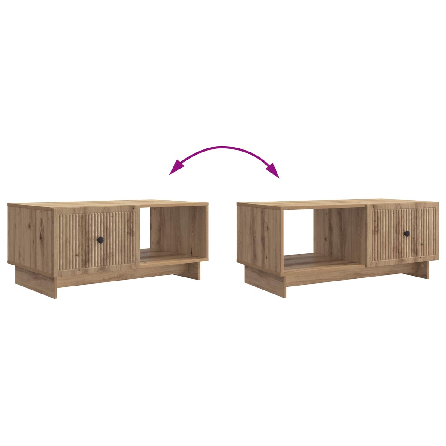 vidaXL Coffee Table Artisan Oak 90 x 50 x 40 cm Engineered Wood