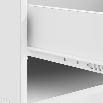 vidaXL Coffee Table with Drawer White 49 x 50 x 40 cm Engineered Wood