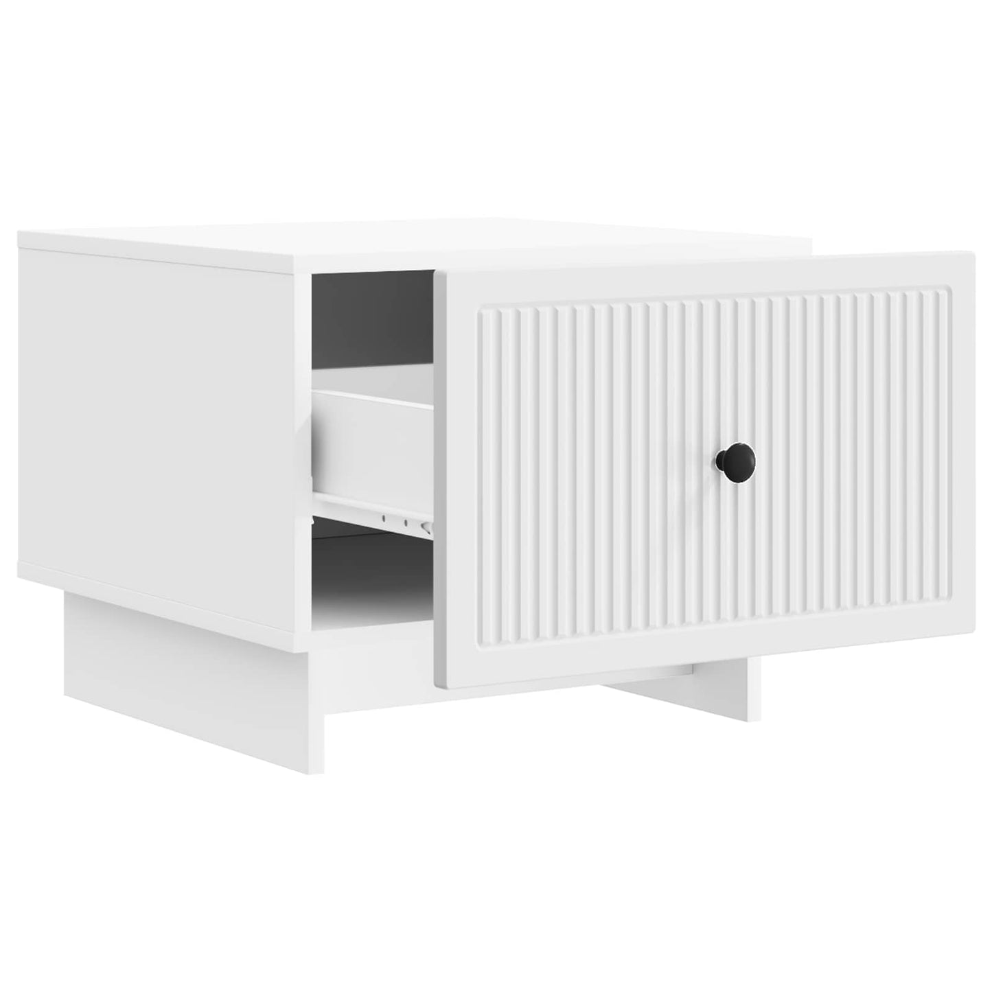vidaXL Coffee Table with Drawer White 49 x 50 x 40 cm Engineered Wood