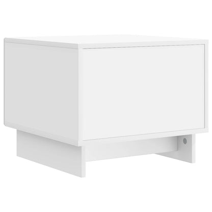 vidaXL Coffee Table with Drawer White 49 x 50 x 40 cm Engineered Wood