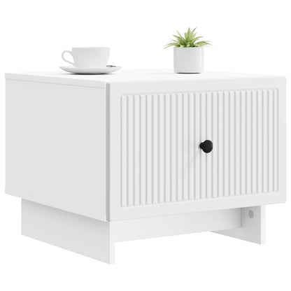 vidaXL Coffee Table with Drawer White 49 x 50 x 40 cm Engineered Wood