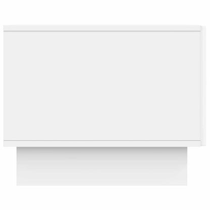 vidaXL Coffee Table with Drawer White 49 x 50 x 40 cm Engineered Wood