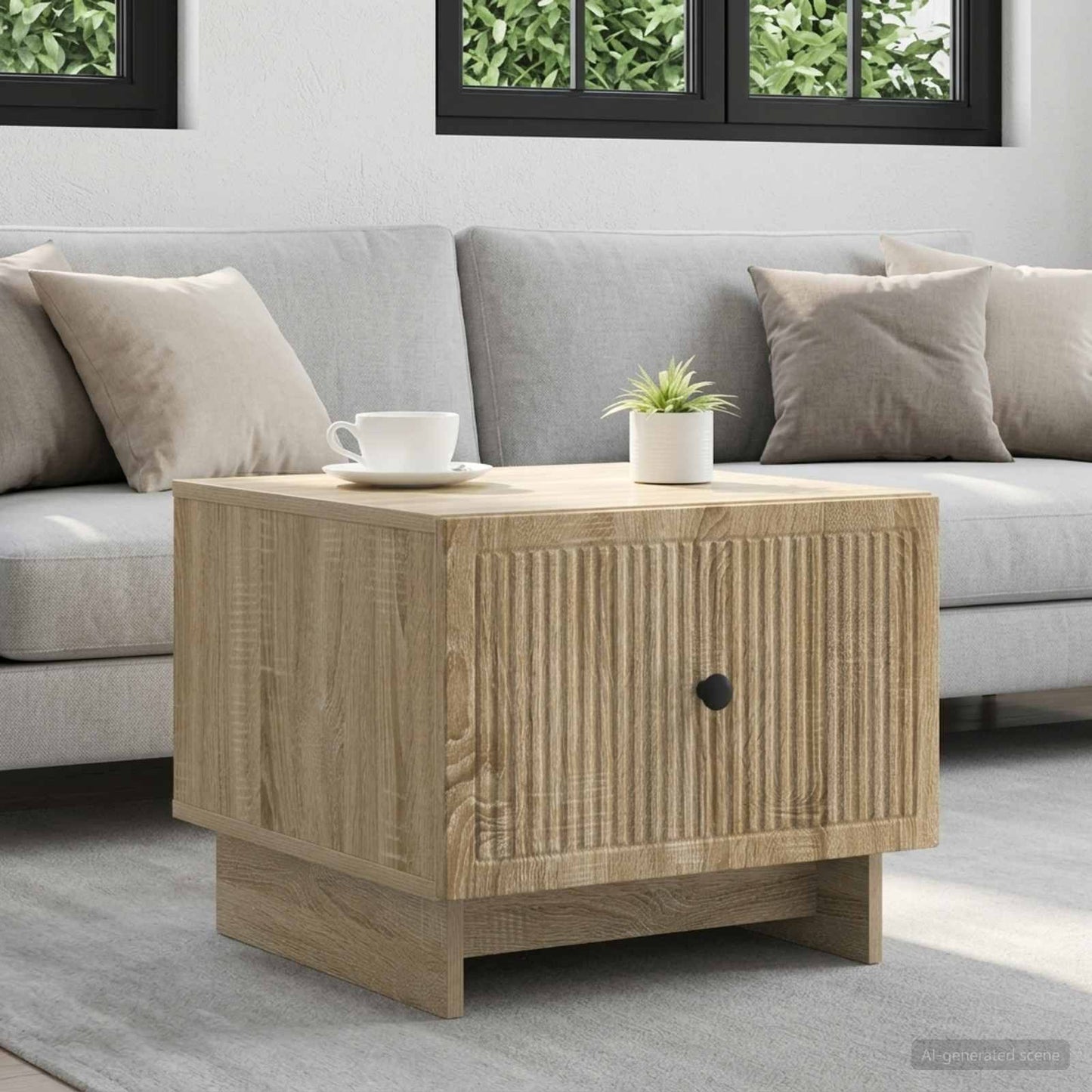 vidaXL Coffee Table Sonoma Oak 49 x 50 x 40 cm Engineered Wood