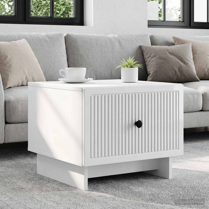 vidaXL Coffee Table High Gloss White 49 x 50 x 40 cm Engineered Wood
