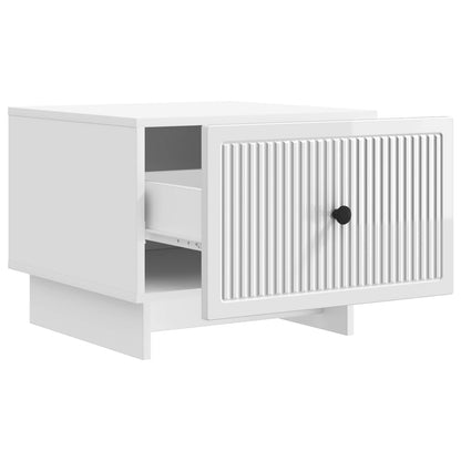 vidaXL Coffee Table High Gloss White 49 x 50 x 40 cm Engineered Wood