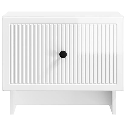 vidaXL Coffee Table High Gloss White 49 x 50 x 40 cm Engineered Wood