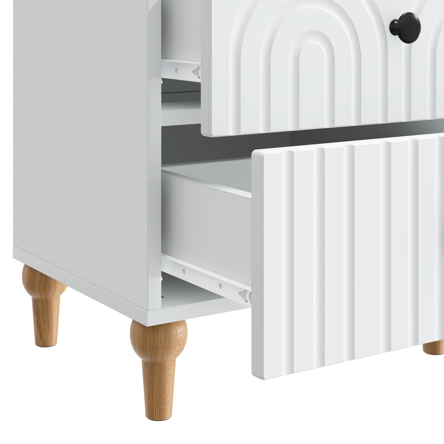vidaXL Bedside Cabinet White 43 x 34.5 x 48 cm Engineered Wood