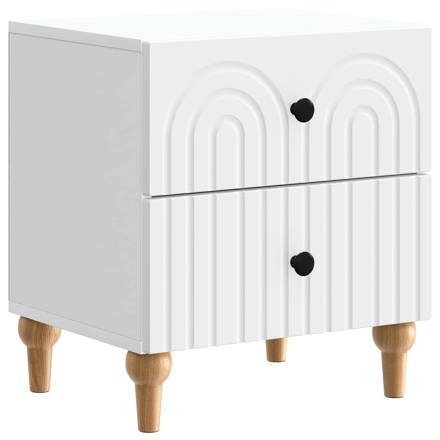 vidaXL Bedside Cabinet White 43 x 34.5 x 48 cm Engineered Wood