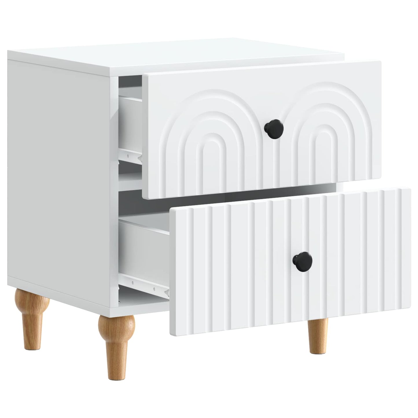 vidaXL Bedside Cabinet White 43 x 34.5 x 48 cm Engineered Wood