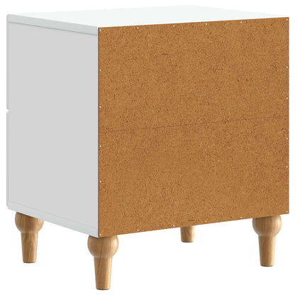 vidaXL Bedside Cabinet White 43 x 34.5 x 48 cm Engineered Wood