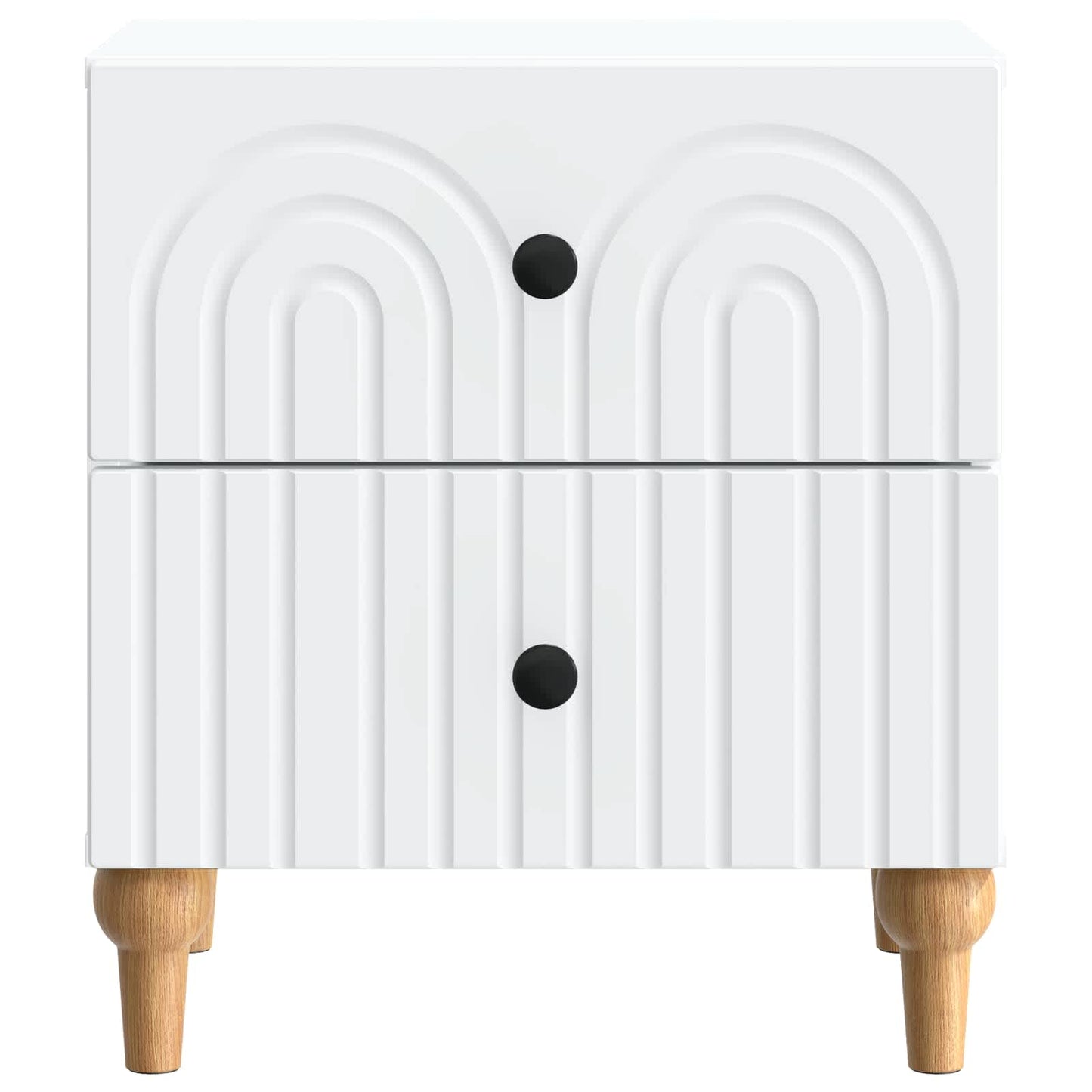vidaXL Bedside Cabinet White 43 x 34.5 x 48 cm Engineered Wood