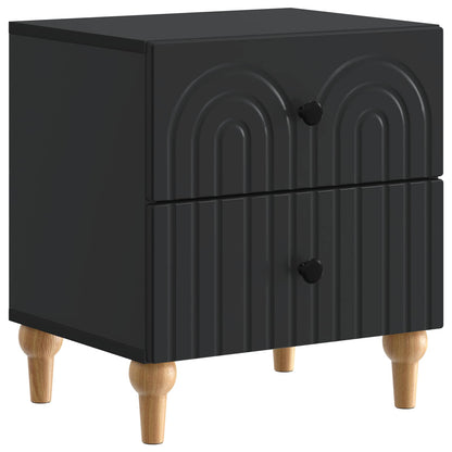 vidaXL Bedside Cabinet 2 pcs Black 43 x 34.5 x 48 cm Engineered Wood